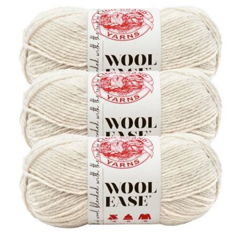 Lion Brand Wool Ease Yarn White Glitter 620.